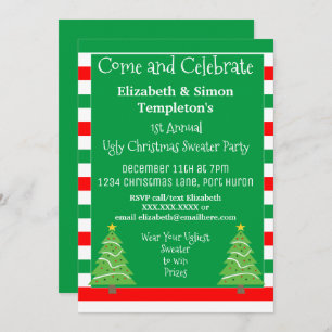 Uitnodigingen van de Ugly KerstSweater Party