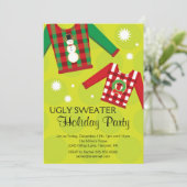 Uitnodigingen van de Ugly Sweater Holiday Party (Staand voorkant)