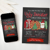 Uitnodigingen van de Ugly Sweater Kerstparty
