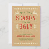 Uitnodigingen van de Ugly Sweater Kerstparty (Voorkant)