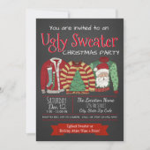 Uitnodigingen van de Ugly Sweater Kerstparty (Voorkant)