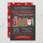 Uitnodigingen van de Ugly Sweater Kerstparty (Voorkant / Achterkant)