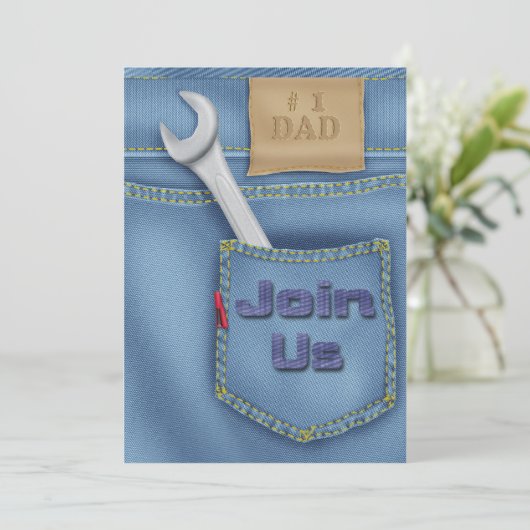 Uitnodigingen van de Vaderdag van hulpmiddelen (Staand voorkant)