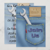 Uitnodigingen van de Vaderdag van hulpmiddelen (Voorkant / Achterkant)