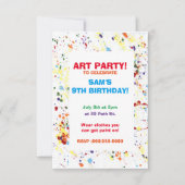 Uitnodigingen van de "Verf/Kunstpartij" (Voorkant)