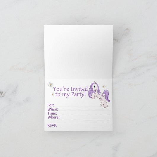 Uitnodigingen van de Verjaardag van het mooie Pony (Binnen)