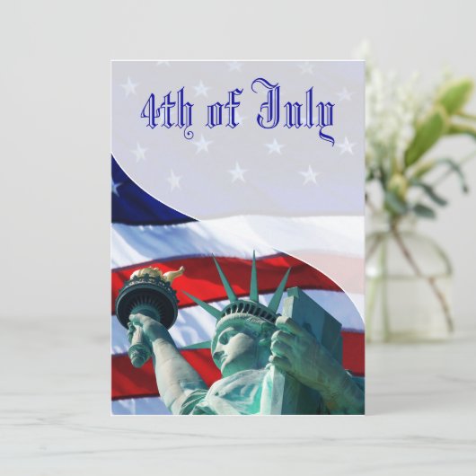 Uitnodigingen van de vierde partij van juli (Staand voorkant)