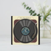  uitnodigingen van de Vinyl Record-partij (Staand voorkant)