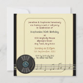  uitnodigingen van de Vinyl Record-partij (Achterkant)