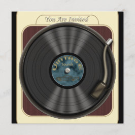  uitnodigingen van de Vinyl Record-partij