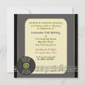 uitnodigingen van de Vinyl Record-partij (Achterkant)