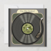  uitnodigingen van de Vinyl Record-partij (Voorkant)