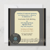  uitnodigingen van de Vinyl Record-partij (Achterkant)