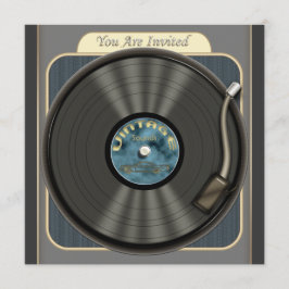  uitnodigingen van de Vinyl Record-partij