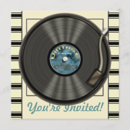  uitnodigingen van de Vinyl Record-partij