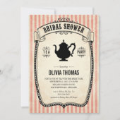 Uitnodigingen van de  Vrijgezellenfeest Tea Party (Voorkant)