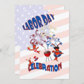 Uitnodigingen van de werkdag voor kreeften (Voorkant / Achterkant)