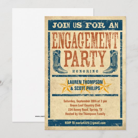 Uitnodigingen van de westerne Partij voor de Aansl (Voorkant / Achterkant)