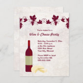 Uitnodigingen van de Wijnpartij en de Kaas (Voorkant / Achterkant)