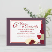 Uitnodigingen van de Wijnpartij en de Kaas (Staand voorkant)