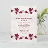 Uitnodigingen van de Wijnpartij en de Kaas (Staand voorkant)