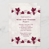 Uitnodigingen van de Wijnpartij en de Kaas (Voorkant / Achterkant)