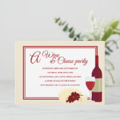 Uitnodigingen van de Wijnpartij en de Kaas (Staand voorkant)