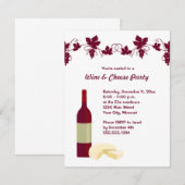 Uitnodigingen van de Wijnpartij en de Kaas (Voorkant / Achterkant)