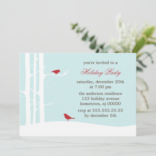 Uitnodigingen van de winterfeestdag (Staand voorkant)