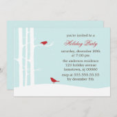 Uitnodigingen van de winterfeestdag (Voorkant / Achterkant)