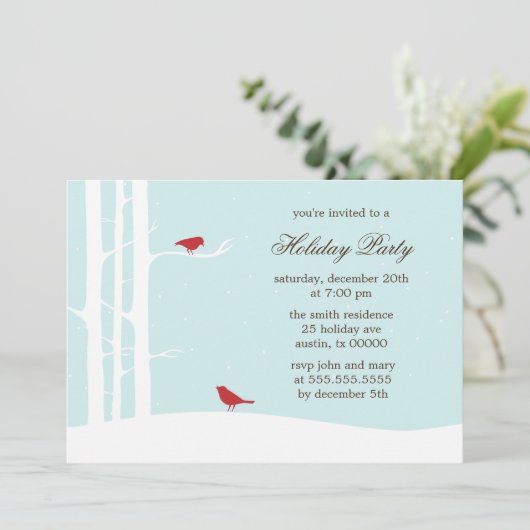 Uitnodigingen van de winterfeestdag (Staand voorkant)