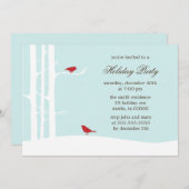 Uitnodigingen van de winterfeestdag (Voorkant / Achterkant)