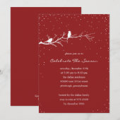 Uitnodigingen van de winterfeestdag (Voorkant / Achterkant)