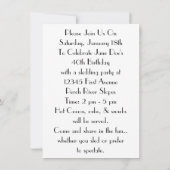 Uitnodigingen van de  winterpartij voor het slapen (Achterkant)