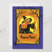 Uitnodigingen van de  Witch Halloween-partij (Voorkant)