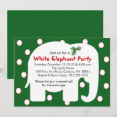 Uitnodigingen van de witte feestdag (Voorkant / Achterkant)