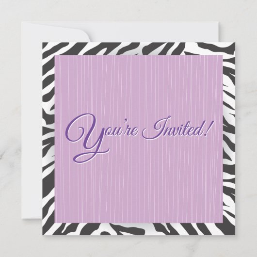 Uitnodigingen van de zebra- en Paarse rolschaatsen (Achterkant)