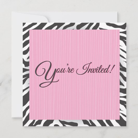 Uitnodigingen van de zebra-Skating Party (Achterkant)