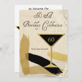 Uitnodigingen van de zestigste verjaardag van het (Voorkant / Achterkant)