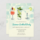 Uitnodigingen van de zomercocktail van de begrotin (Voorkant / Achterkant)