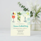 Uitnodigingen van de zomercocktail van de begrotin (Staand voorkant)