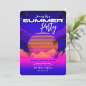 Uitnodigingen van de zomerpartij (Staand voorkant)