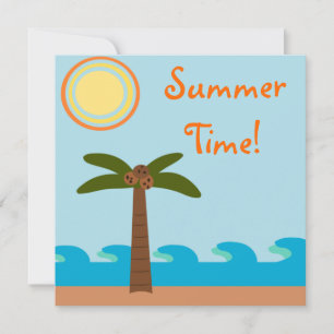 Uitnodigingen van de zomertijd op het eiland BBQ