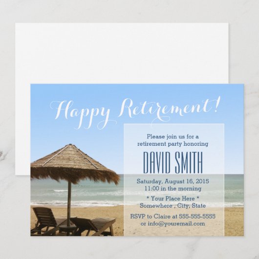 Uitnodigingen van de zomervakantiepartĳen (Voorkant / Achterkant)