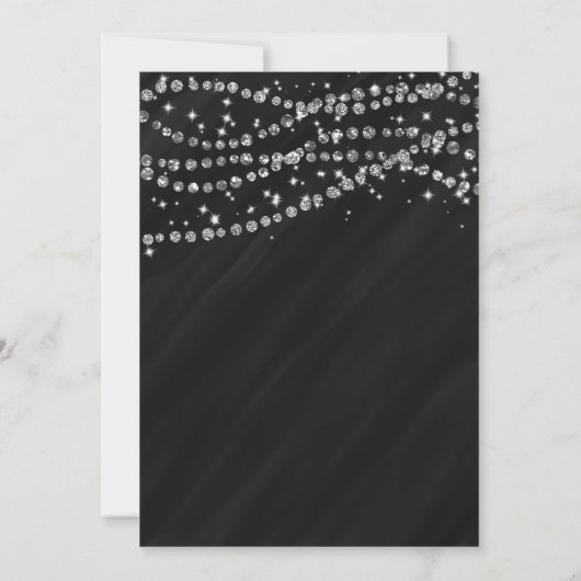 Uitnodigingen van de zwarte & diamantpartij (Achterkant)