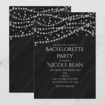 Uitnodigingen van de zwarte & diamantpartij