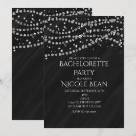 Uitnodigingen van de zwarte & diamantpartij