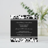 Uitnodigingen van de Zwarte en Witte Engagement Pa (Staand voorkant)