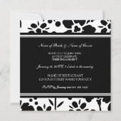 Uitnodigingen van de Zwarte en Witte Engagement Pa (Voorkant)