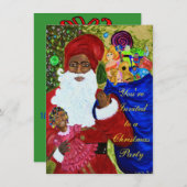 Uitnodigingen van de Zwarte Kerstpartij -  (Voorkant / Achterkant)